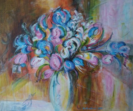 Kytica 1, 50x60 cm, akryl